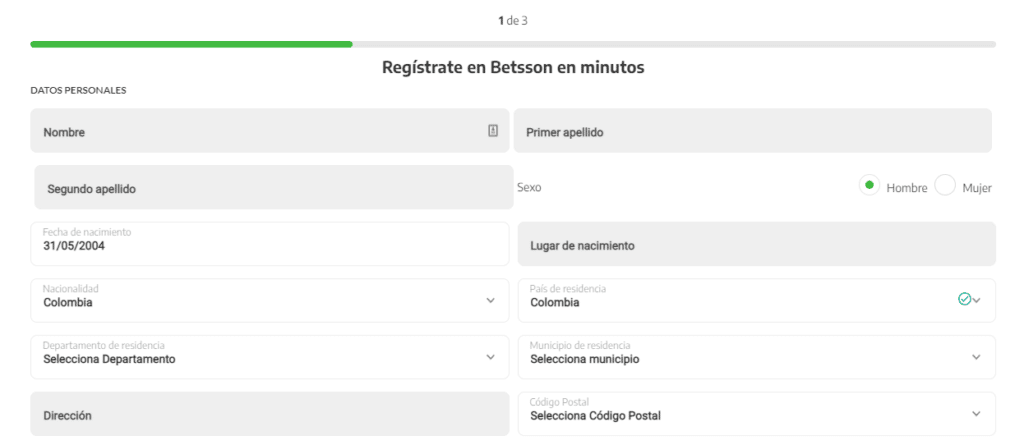 Betsson registro