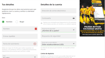 C&oacute;mo registrarse en Betfair y apostar f&aacute;cilmente